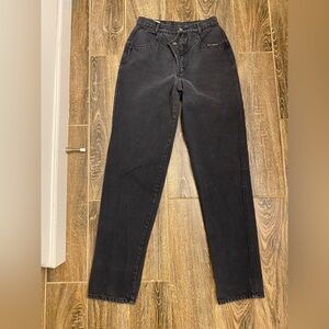 Vintage Rocky Mountain Clothing Co Jeans Women 31/11 Double Snap Black Rare